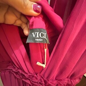 Vici fuschia flowy dress